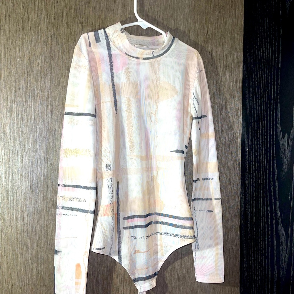 Babaton Mesh Long sleeve Bodysuit